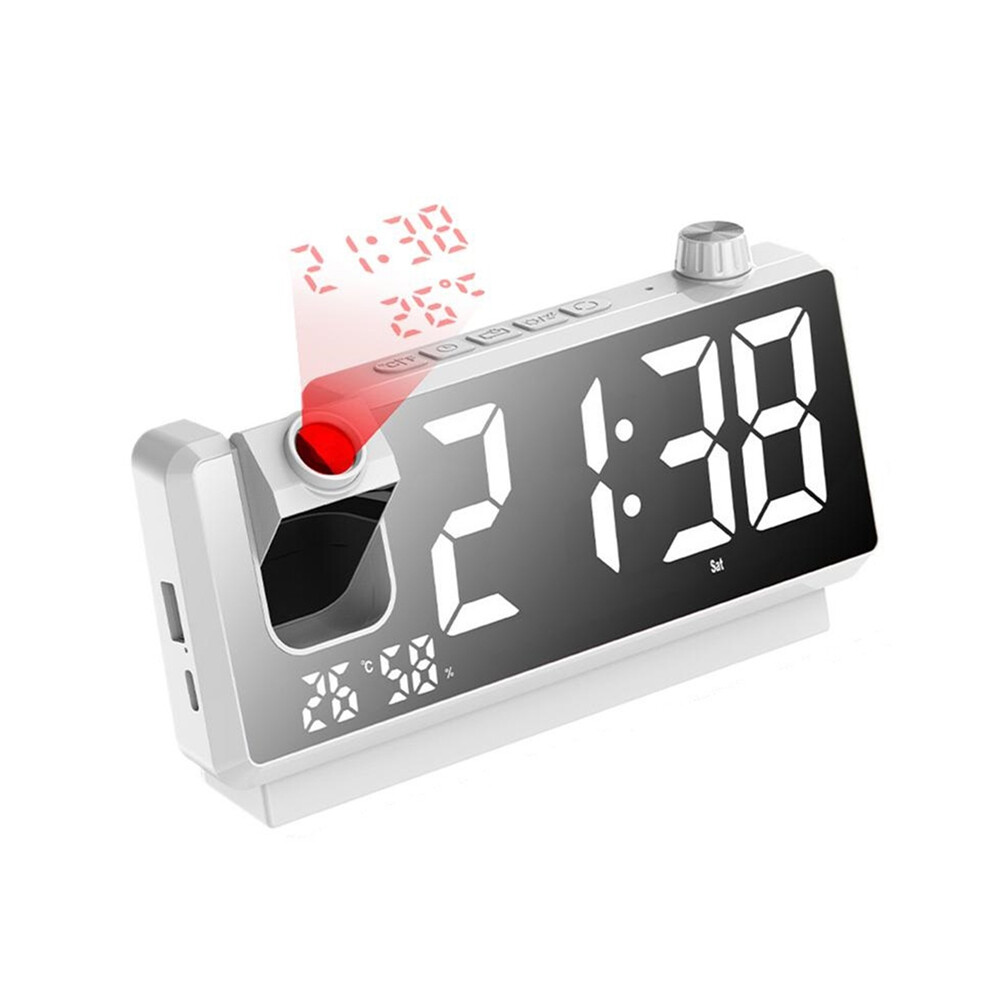 Projection Alarm Clock Hd Led Display Smart Clocks For Bedroom 180 Degree Rotatable Digital Projector A Tlily