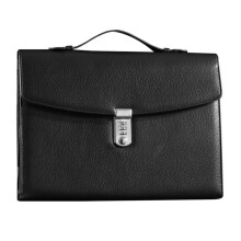 Office Business Briefcase with Combination Lock High Capacity Document Handbag for Meeting Black