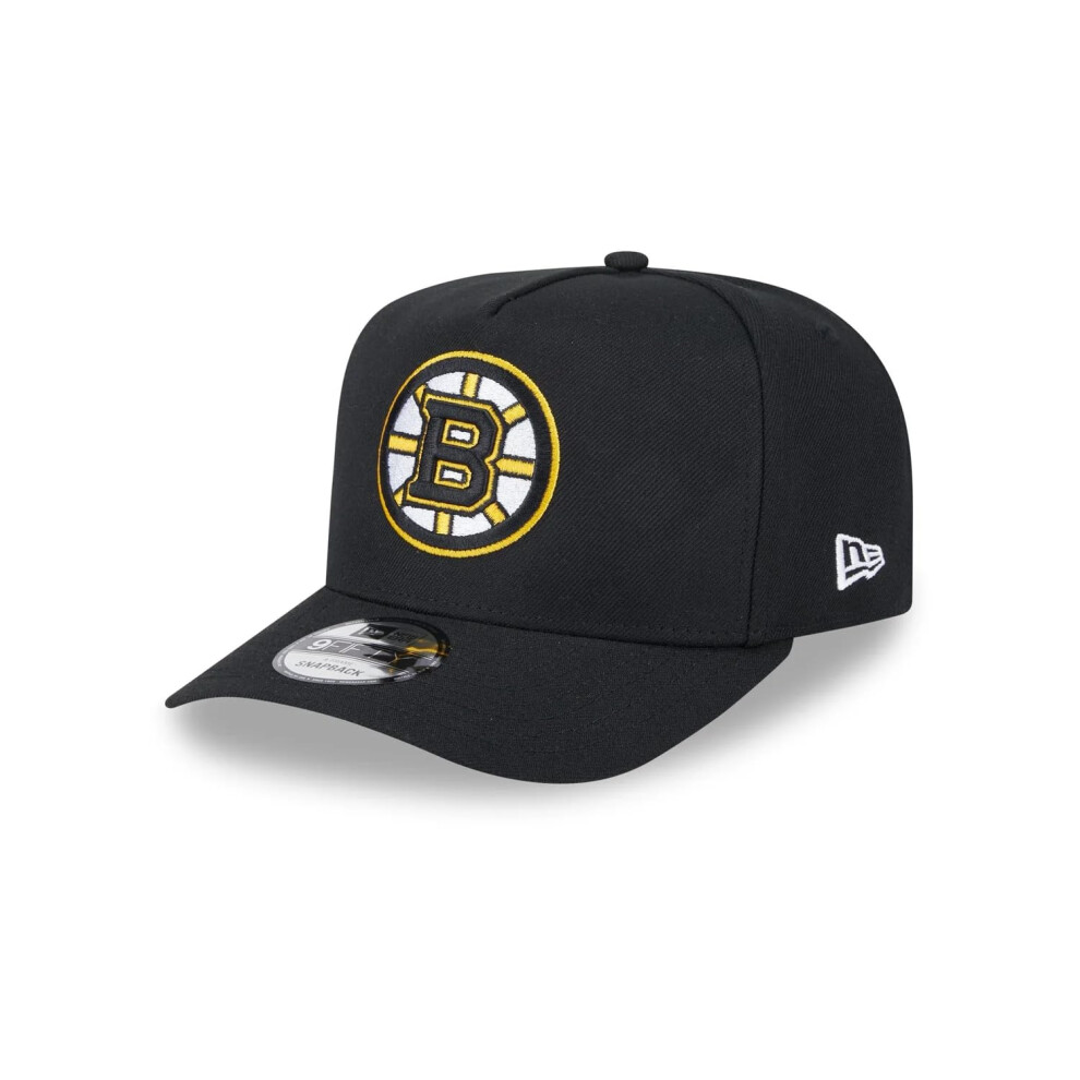 New Era NHL 9FIFTY A-Frame Adjustable Snapback Hat Cap One Size (US  Alpha  One Size  Boston Bruins - Black)