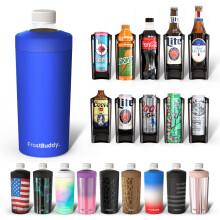 Frost Buddy Universele Buddy XL blikjeskoeler, geschikt voor blikjes en flessen van 12 ounce, 16 ounce, 20 ounce en 24 ounce - houd uw drankjes lange