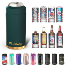 Frost Buddy Universele Buddy Can Cooler - Past op iedereen - Voor gewone 12 & 16 oz of slanke flessen - Ge?oleerd dubbelwandig roestvrij staal (Emera