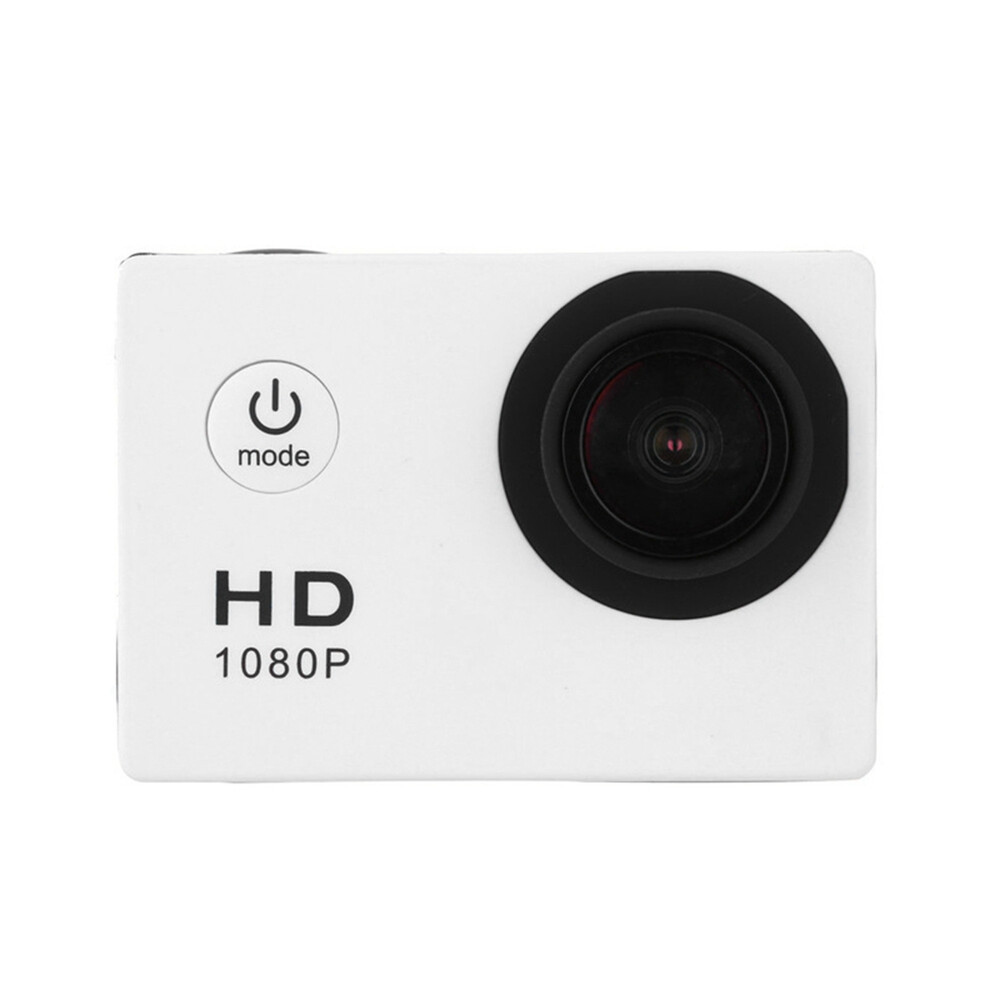 1080P Hd Action Camera Lcd Screen Waterproof 30M Sports Cam For Bicycle, Motorcycle, Skiing, Diving White 4853284738536