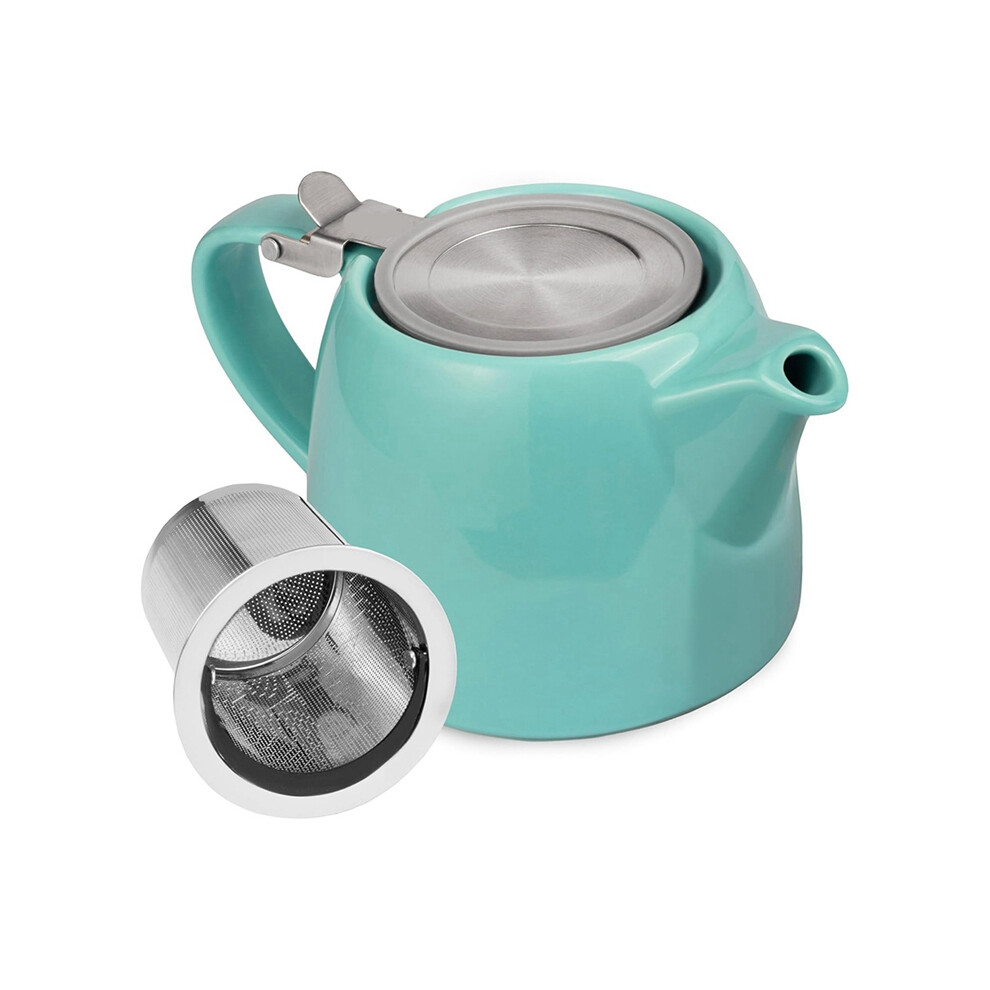 Ceramic Teapot with Tea Infuser Pot for Loose Leaf - 550ml / 18.6 Oz Non-Stove Porcelain 2 Cups,A