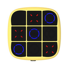 4-in-1 Electronic Tic Toe Bolt Game, Handheld Puzzle Game Console Toy Gifts for Kids and Adults Yellow