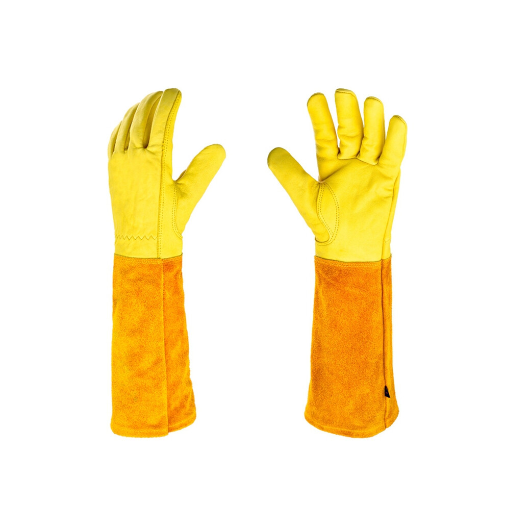 Rose Pruning Gloves for Men and Women Long Thorn Proof Gardening Breathable Leather Best Garden Gift L