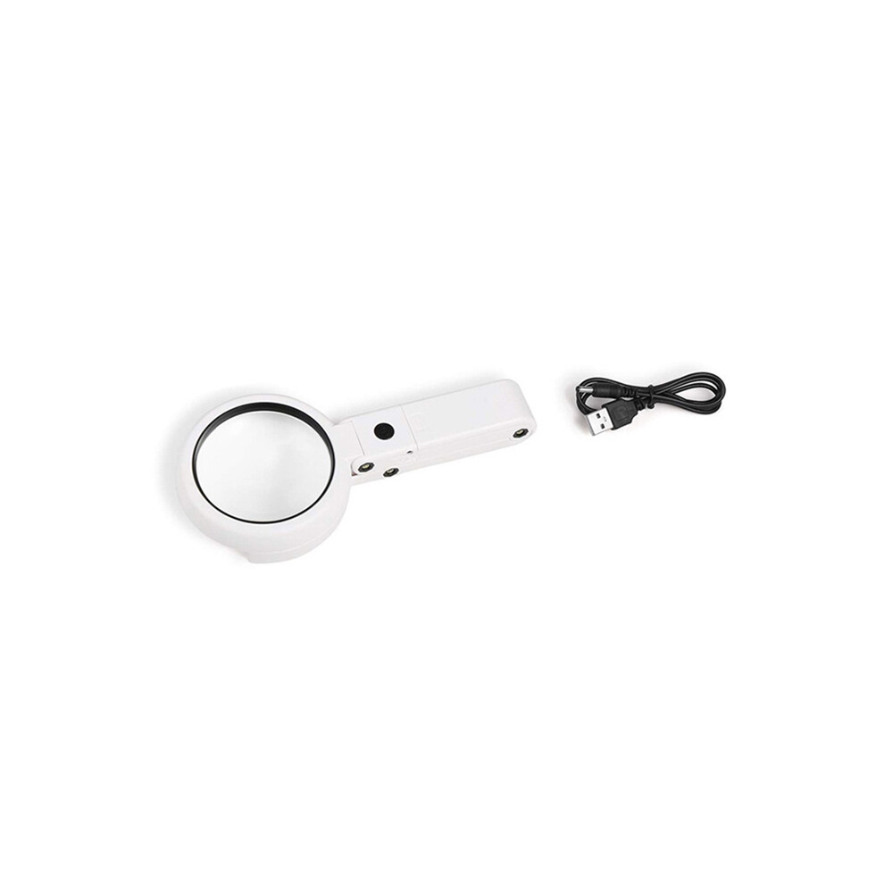 Tlily Light Portable Foldable Magnifier Magnifying Glasses With 8 Led 5X/11X Handheld For Seniors Children Reading