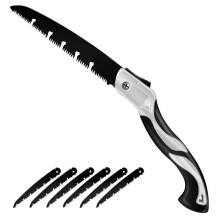 Portable Folding Multi-Function Hand Saw with High-Speed Hacksaw Blade, Outdoor Garden Carpentry