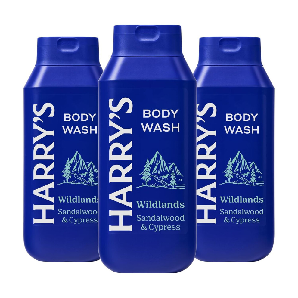 Harry's Men's Body Wash - Wildlands - (3 Pack) 18 Fl Oz - Shower Gel For Men - No Parabens Sulfates Or Dyes
