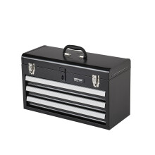 Bote a outils Vevor Metal Bote a outils de 8,6 pouces en metal portable avec 3 tiroirs petits coffres a outils avec revetements eva et pp de pi