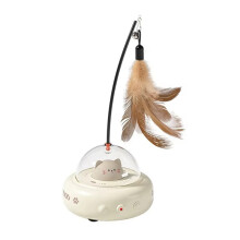 Electric Interactive Cat Toy Toys with Teaser Wand Rechargeable Sensing Pet
