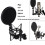 Professional Microphone Shock Mount Holder Adjustable Studio Mic Bracket with Shield Filter Screen Stand 5