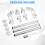 Adjustable Motorcycle Handlebars Handle Bar, Detachable Steering Hangers Bars System for 125cc Scooter Silver 9