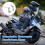 Adjustable Motorcycle Handlebars Handle Bar, Detachable Steering Hangers Bars System for 125cc Scooter Silver 4