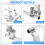 Adjustable Motorcycle Handlebars Handle Bar, Detachable Steering Hangers Bars System for 125cc Scooter Silver 6