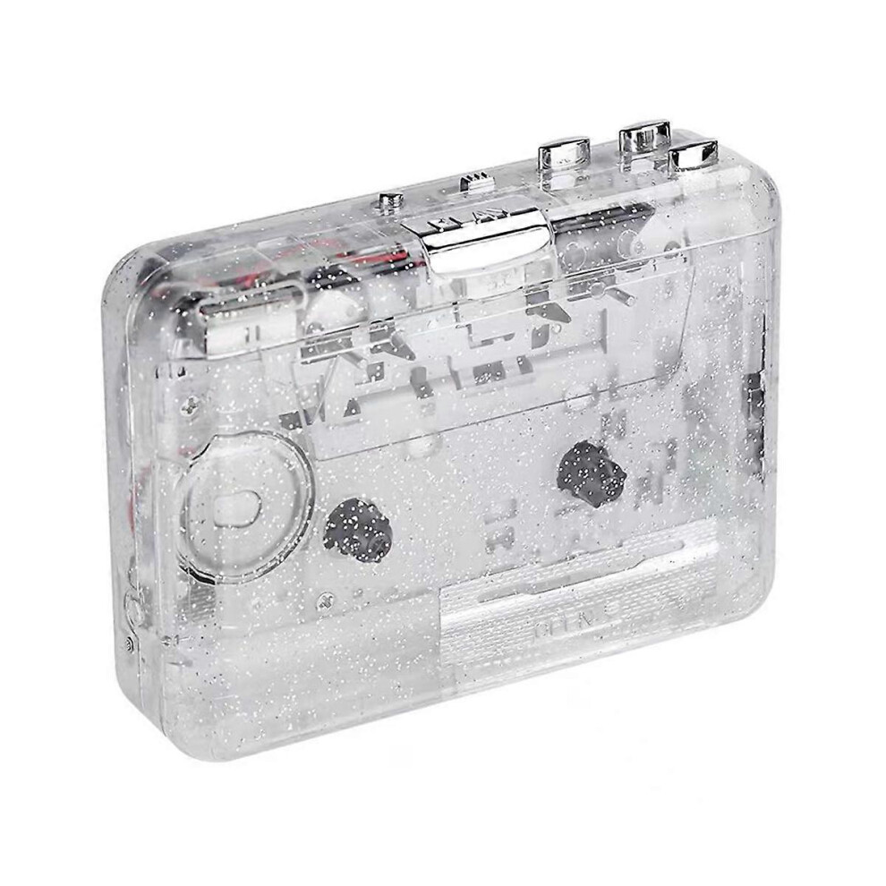 Lecteur de cassettes à coque transparente Lecteur de cassettes au format MP3 Lecteur audio numérique Plug and Play pour la musique
