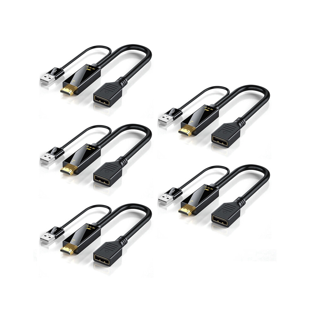 5X -Compatible Male To Displayport Female Converter Cable 4K@60Hz Dp Adapter 4853284751771