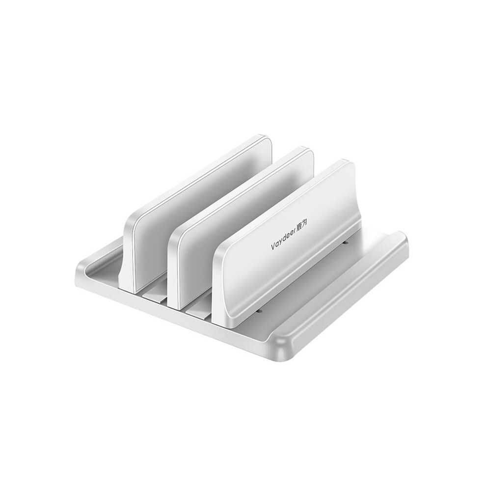 Adjustable Vertical Laptop Stand Holder Bracket Mount - Space Saving Organizer White 4853284753607