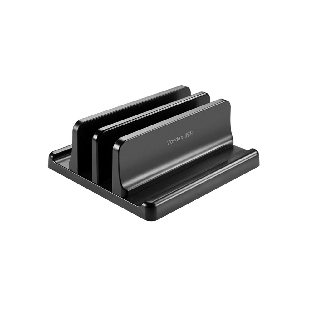 Adjustable Vertical Laptop Stand Holder Bracket Mount - Space Saving Organizer Black 4853284753614