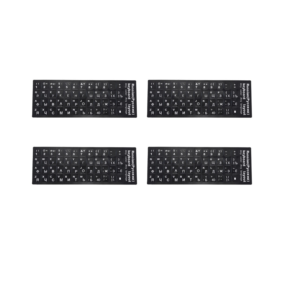 Photos - Other for Computer 4X Russian Letters Keyboard Sticker for Notebook Laptop Desktop PC Covers Russia