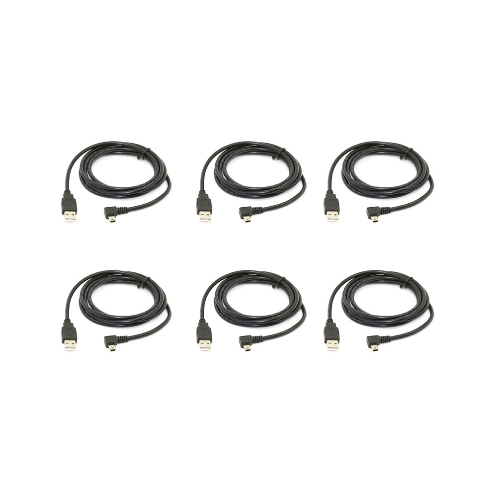 6Pcs 1.8M Mini Usb B Type 5Pin Male 90 Degree Left Angled To 2.0 Data Cable Color Black 4851161921194