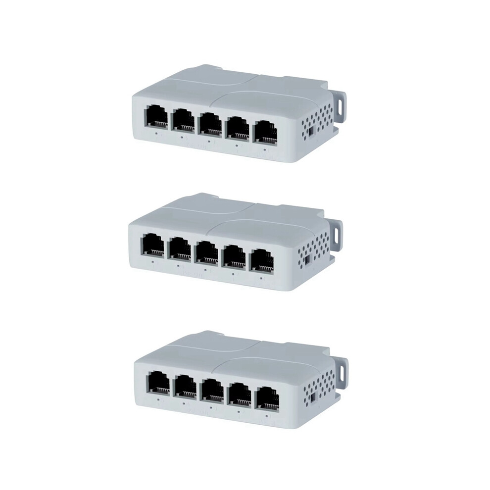 5 Port 10/100Mbps Poe Extender 1 In 4 Out Network Switch Repeater Support Ieee802.3af/At/Bt For Poe Nvr Ipc 3Pcs 4851161922269