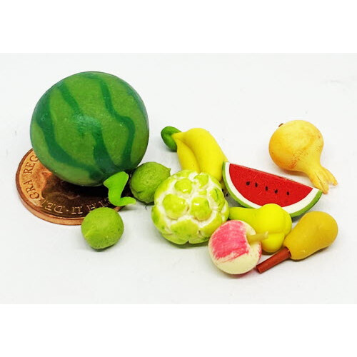 Dolls House Mixed Fruit Selection In A Plastic Crate Miniature F2 1