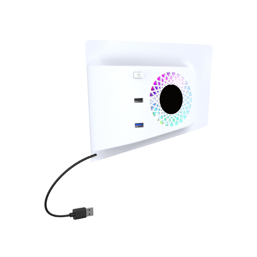 For Slim Cooling Fan With Temperature Control, Usb Hub, And Rgb Lights - Enhanced Gaming Experience 4851161924065