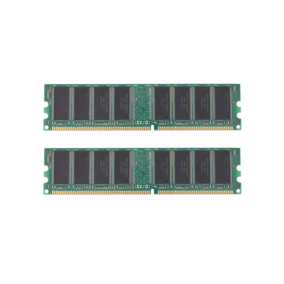 Xiede 2X Desktop Pc Memory Ram Module Ddr 400 1Gb Pc-3200 Ddr1 184Pin Dimm 400Mhz X001 Green 4851161926946