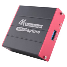 USB3.0 4K Video Capture Card, 1080P 60FPS HD Game Device Cam Link with Passthrough Work