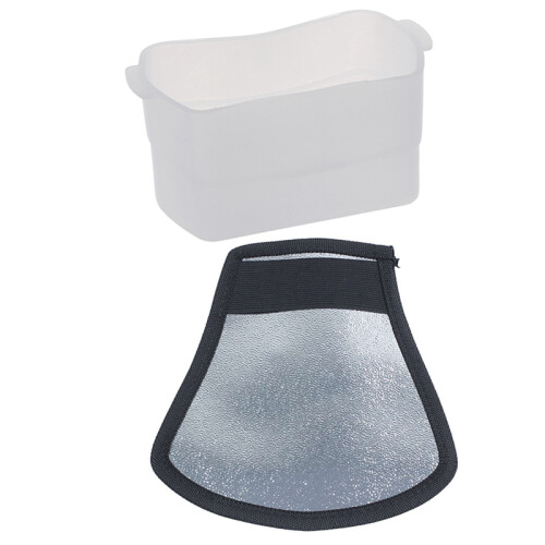 1 Pcs Flash Diffuser Softbox & Silver/White Reflector Black Silver 2