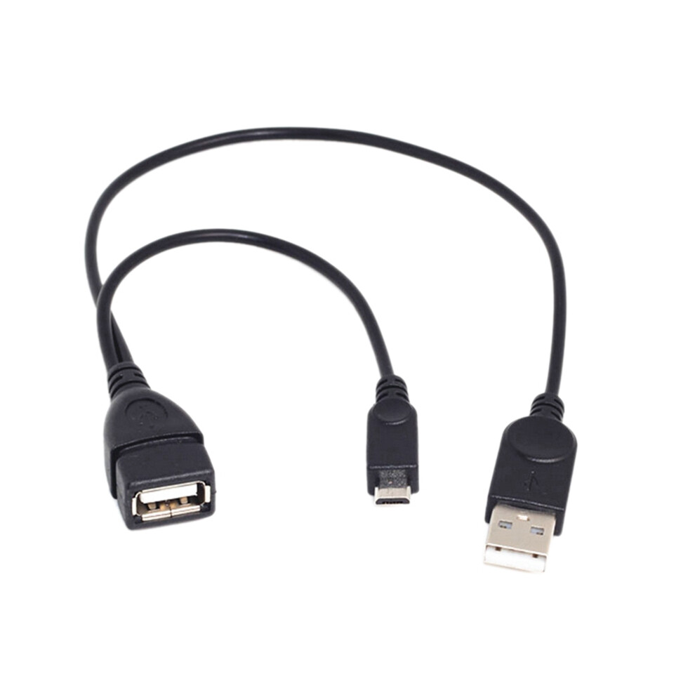 1 Micro-Usb To Usb Female Otg Adapter Cable With Power Interface Suitable For Electronic Devices 4851161928254