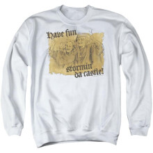 Trevco Sportswear PB109N-AS-6 Princess Bride Stormin The Castle Adult Crewneck Sweatshirt, White - 3X