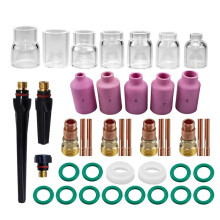 41Pcs/Lot TIG Welding Torch Nozzle Ring Cover Gas Lens Glass Cup Kit for WP17/18/26 Accessories Tool Set