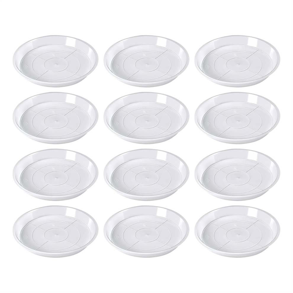 30 Pack Plant Suacer 14cm Drip Trays for Pots Clear Pot Water-Repellent Saucers Gardens-image-OPC-PGDRRCW-NEW