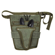 Multi-Pockets Canvas Tool Bag with Belt Pouch Gardener Electrician Organizer for Garden Tools