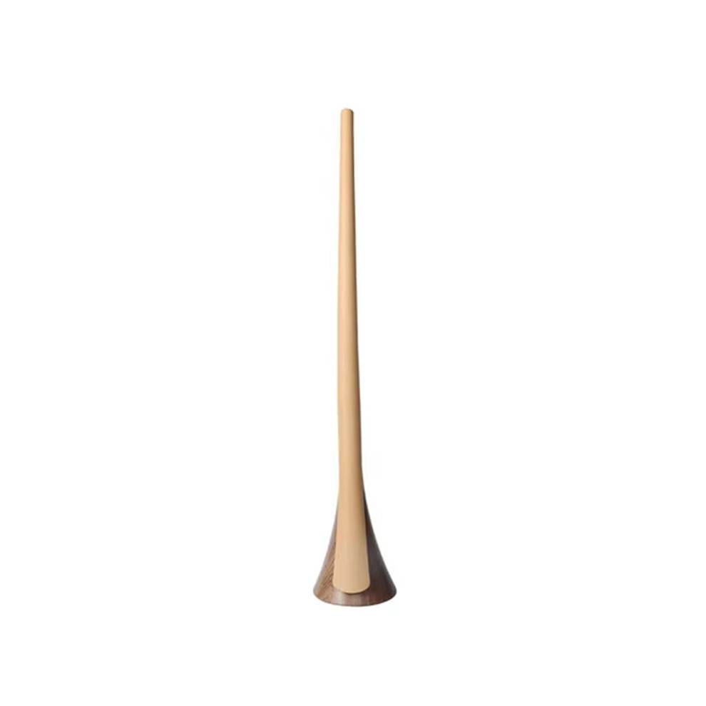 Tlily Grain/Yellow Extra Long Wood Shoe Horn, Ergonomic Handle For Elderly & Pregnant Women,Self-Supporting Shoehorn