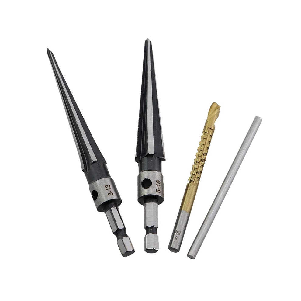 1 Set Carbon Steel Taper Reamer Of Four Hexagonal Shank Woodworking 4851161938192