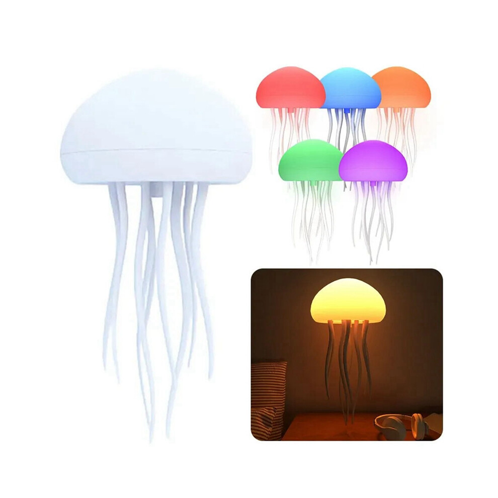 Tlily Led Jellyfish Lamp Rgb Gradient Jelly Fish Voice Control Rechargeable Desk For Bedrooms Light