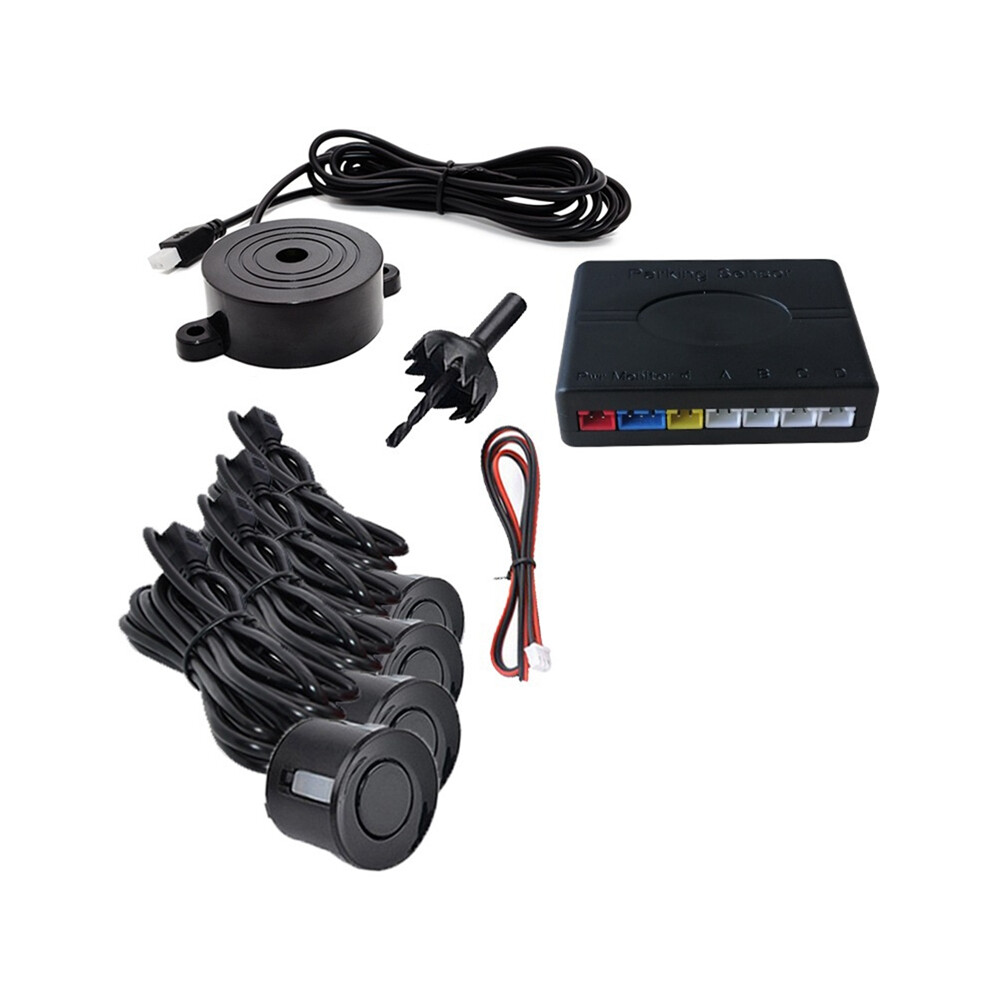 Car Parking Sensor Kit Universal 4 Sensors Buzzer Reverse Backup Radar Sound Alert Indicator Probe System 4851161937331