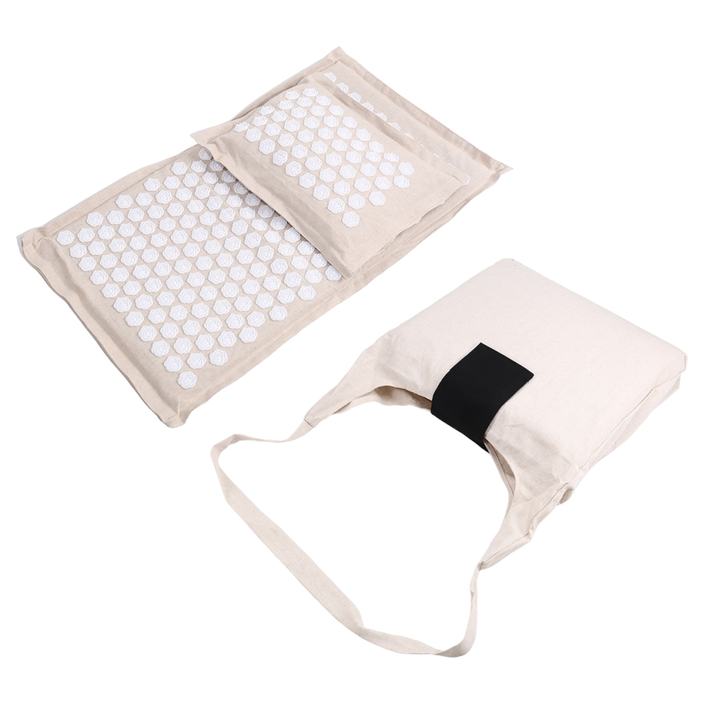 Photos - Massager Acupressure Mat and Pillow Set for Neck,Foot,and Back Pain Relief -Yoga with Pressure Points Deep Tissue Massage