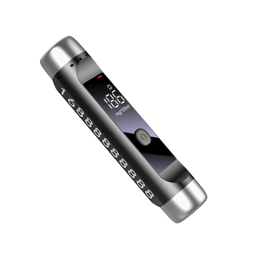 Portable Alcohol Tester Lcd Display Drunk Driving Test Breathalyzer Detector Temporary Parking Number Plate 4851161940492