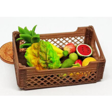 Dolls House Mixed Fruit Selection In A Plastic Crate Miniature F4