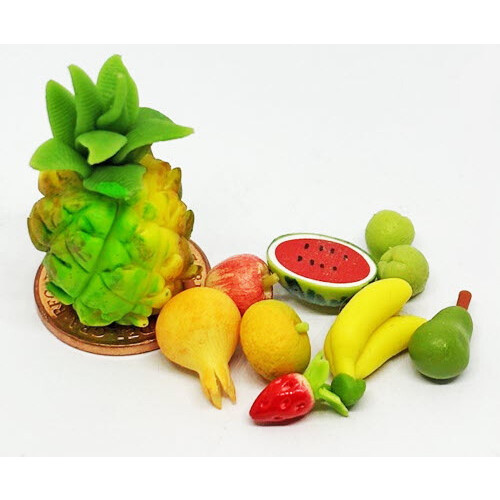 Dolls House Mixed Fruit Selection In A Plastic Crate Miniature F4 1