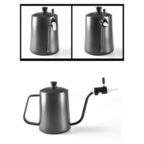Coffeeware Coffee Makers Pour over Kettle Gooseneck Drip Flow Control Valve Accessaries Black 2