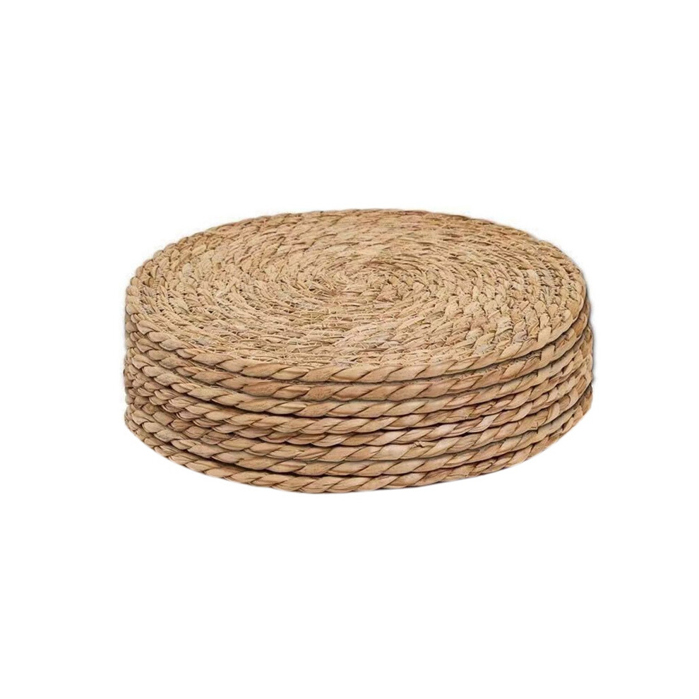 Natural Water Hyacinth Placemats Set of 8, Heat Resistan T Rattan Woven Mats for Outdoor Dining-image-OPC-PGDRTWP-NEW