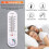 Indoor Thermometer Hygrometer Pointer Wall Vertical Red Water Long White Bar Hanging 5