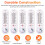Indoor Thermometer Hygrometer Pointer Wall Vertical Red Water Long White Bar Hanging 10
