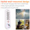 Indoor Thermometer Hygrometer Pointer Wall Vertical Red Water Long White Bar Hanging 9