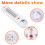 Indoor Thermometer Hygrometer Pointer Wall Vertical Red Water Long White Bar Hanging 8