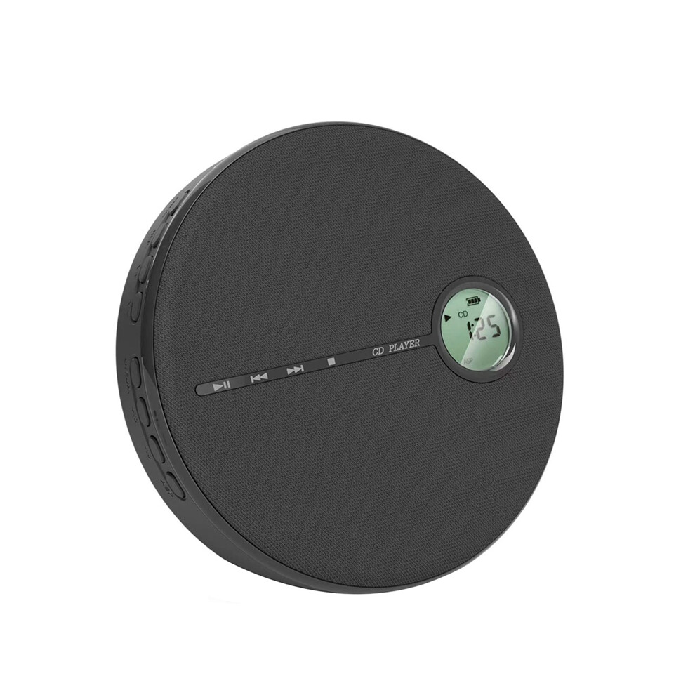 Rechargeable Bluetooth Cd Player, Music Disc Player For Car/Travel, Home Audio With Stereo Speaker,Aux,Usb Black 4851161952754